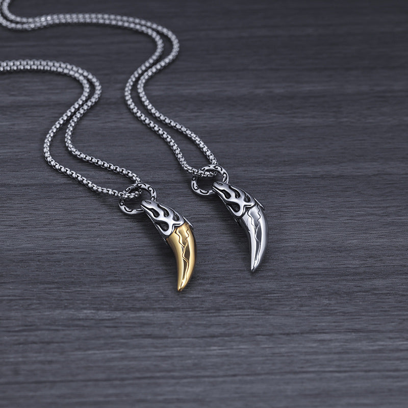 Stainless Steel Pendant Fashion Tooth Animal Jewelry Wholesale