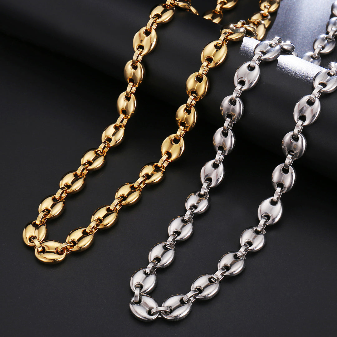 Trendy Pig Nose Clavicle Chain Titanium Steel Necklace