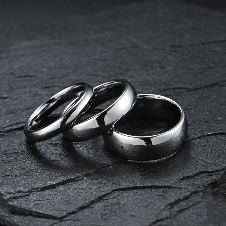 Polished 8mm Carbide Rings For Men