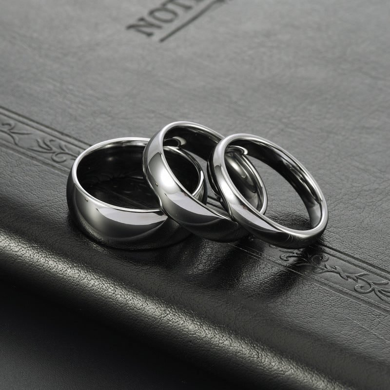 Polished 8mm Carbide Rings For Men