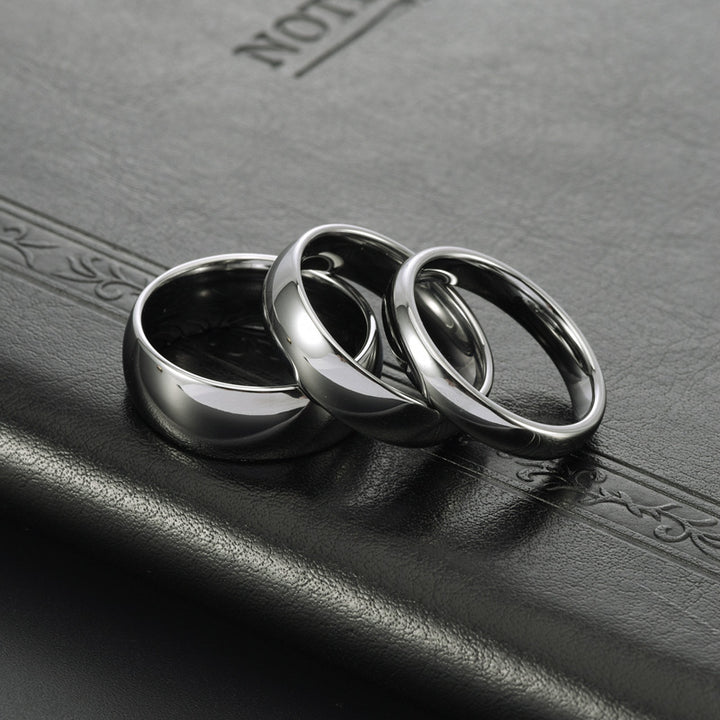 Polished 8mm Carbide Rings For Men