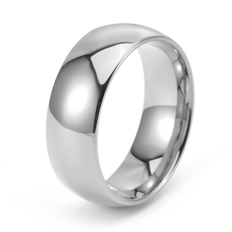 Polished 8mm Carbide Rings For Men