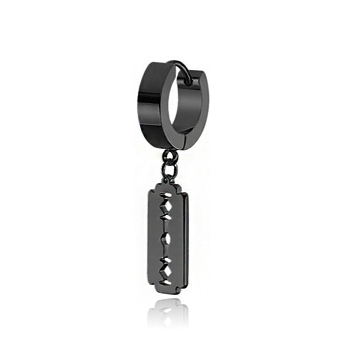 Men earrings stainless steel mens black earrings