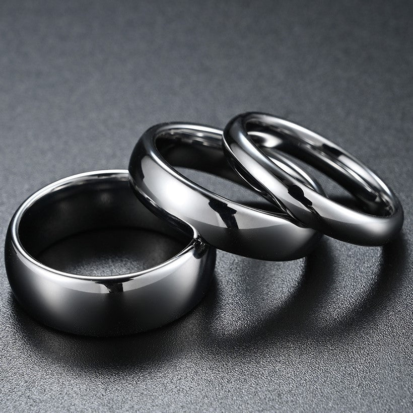 Polished 8mm Carbide Rings For Men