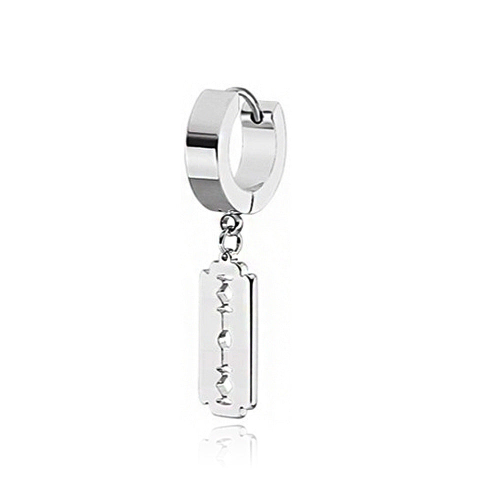 Men earrings stainless steel mens black earrings