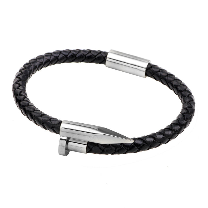 Handmade Braided Punk Leather Bracelet