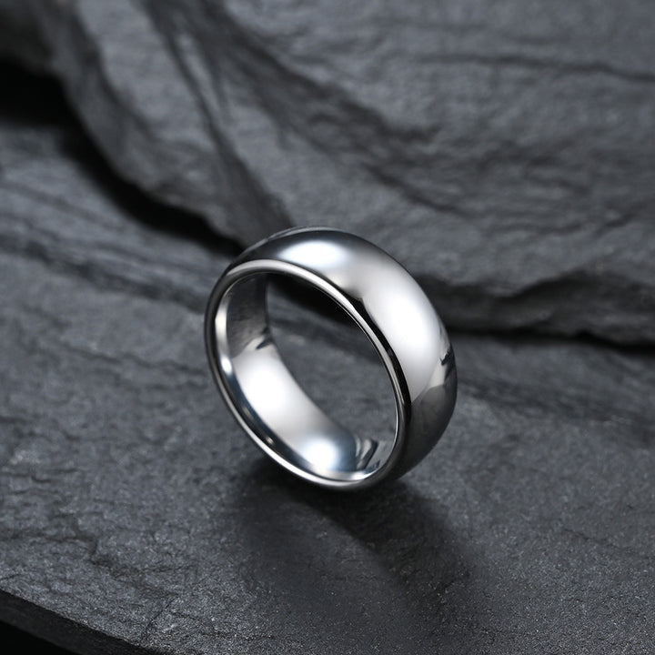 Polished 8mm Carbide Rings For Men