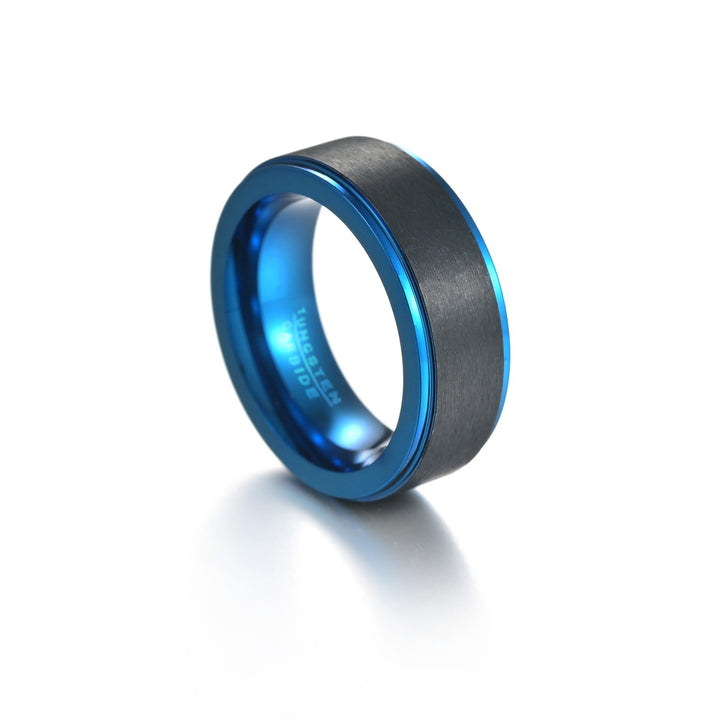 8mm matte brushed titanium steel ring color men ring